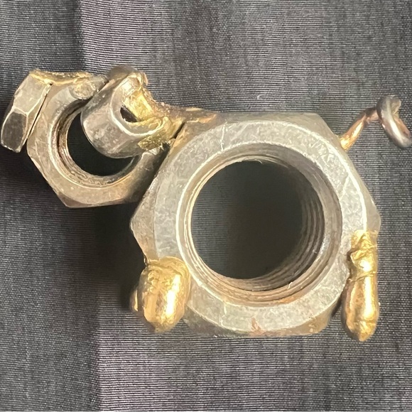 Scrap metal art pig figurine. - Picture 2 of 10